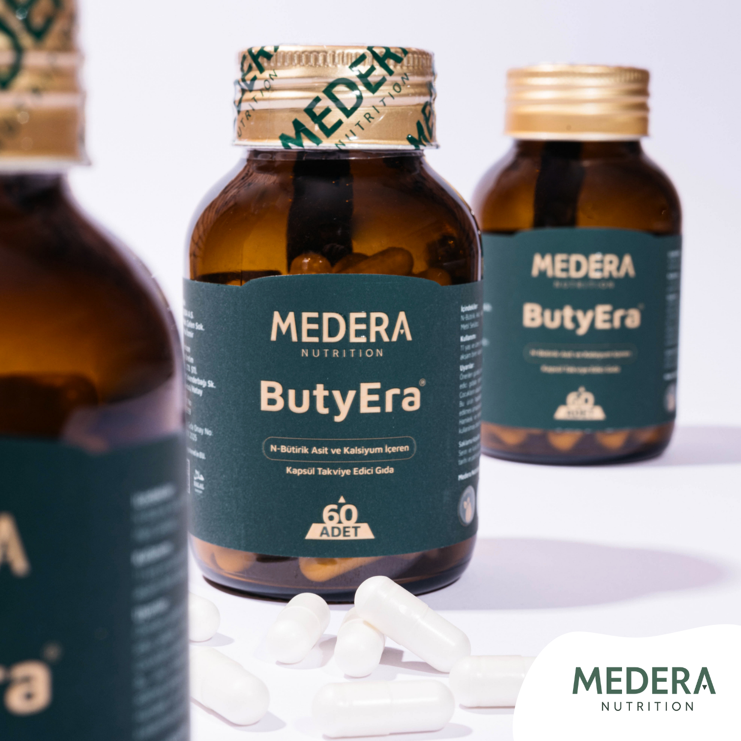 Medera Nutrition ButyEra N-Bütirik Asit ve Kalsiyum İçeren Takviye Edici Gıda Kapsülü